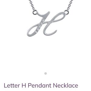 Elegant Silver Initial H Necklace